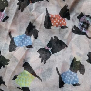 Yorkie Yorkies Dogs NWT Scarf Shawl Cotton Polyester Blend